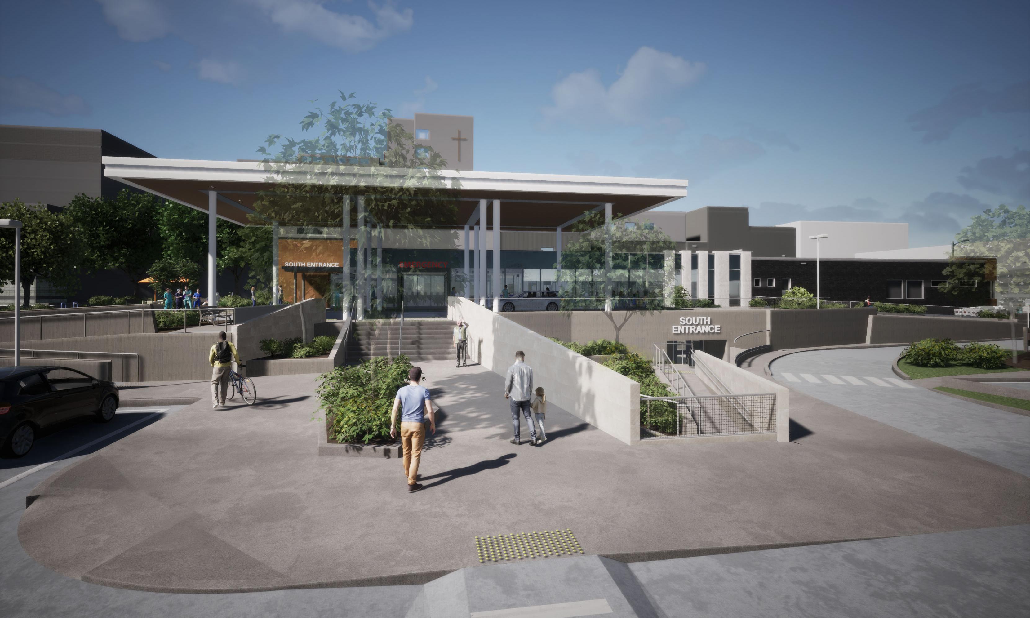 Exterior of St Boniface Emergency Department Rendering